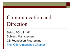Communication and Direction