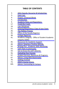 Academic Handbook 2013-2014 - Arts & Science Student Union