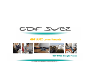 GDF SUEZ Énergie France GDF SUEZ commitments