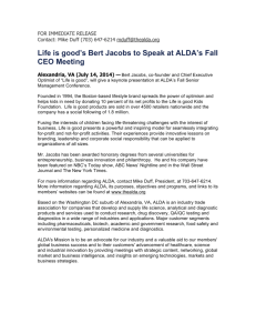 Life is good's Bert Jacobs to Speak at ALDA's Fall CEO Meeting