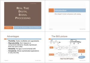 REAL TIME REAL TIME DIGITAL DIGITAL SIGNAL PROCESSING