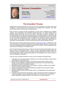 The Innovation Process