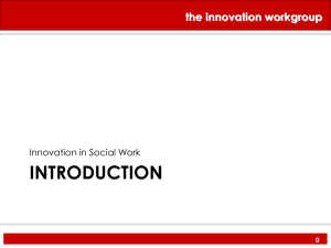 the innovation workgroup INTRODUCTION