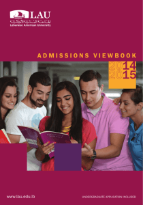 www.lau.edu.lb - Admissions - Lebanese American University
