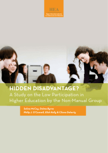 hidden disadvantage? - Higher Education Authority