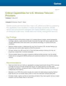 Critical Capabilities for US Wireless Telecom