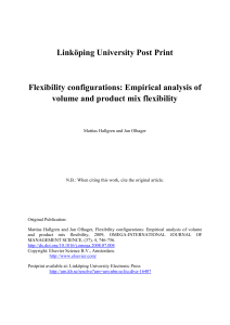 Flexibility configurations: Empirical analysis of volume and product