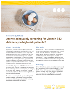 Are we adequately screening for vitamin B12 deficiency in high