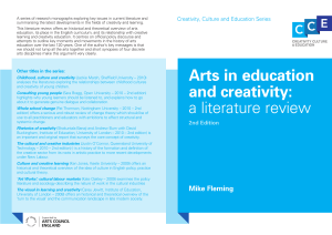 Arts in education and creativity - Creativity, Culture and Education