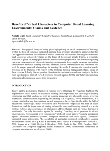 Benefits of Virtual Characters in Computer Based Learning