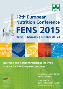 Abstract Presentations - 12th European Nutrition Conference