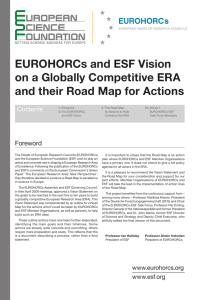 EUROHORCs and ESF Vision on a Globally Competitive ERa