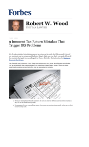 9 Innocent Tax Return Mistakes That Trigger IRS Problems