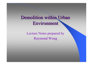 Demolition within Urban Environment