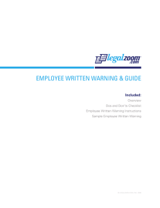 employee written warning & guide