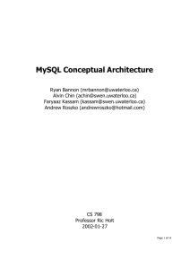 MySQL Conceptual Architecture