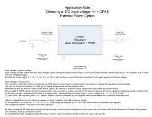Application Note Choosing a DC input voltage for a GPSS External