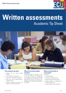 Written assessments - Edith Cowan University