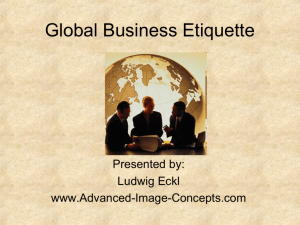 International Business Etiquette and Manners
