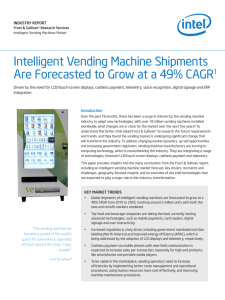 Intelligent Vending Machine Shipments Are Forecasted to Grow at a