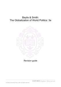 Baylis & Smith: The Globalization of World Politics: 3e