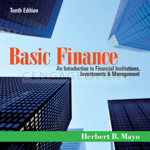 Basic Finance: An Introduction to Financial Institutions, Investments