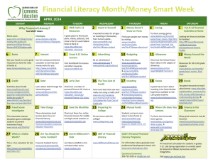 Financial Literacy Month/Money Smart Week