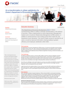 An e-transformation in citizen satisfaction for Dubai's Department of