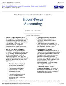Hocus-Pocus Accounting