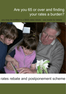 Info Sheet: Postponement and Rebates Scheme for the Elderly