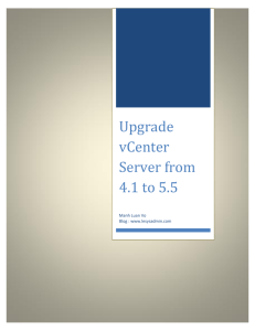 Upgrade vCenter Server from 4.1 to 5.5
