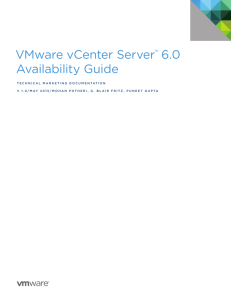 vCenter Server 6.0 Availability Guide