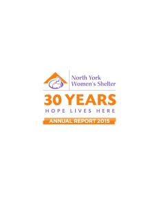 ANNUAL REPORT 2015 - North York Women's Shelter