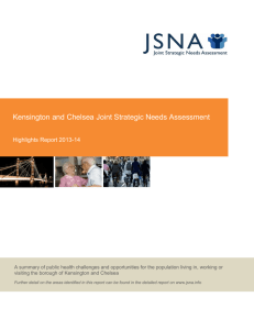 Kensington and Chelsea JSNA Highlights Report 2013
