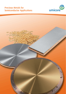 Precious Metals for Semiconductor Applications