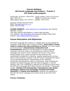 ap french 4 syllabus 2014-15