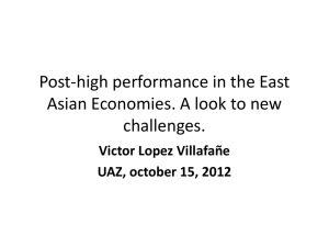 Post-high performance in the East Asian Economies. A look to new