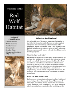 Red Wolf Habitat - Habitat Tracker