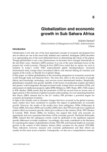 X Globalization and economic growth in Sub Sahara Africa