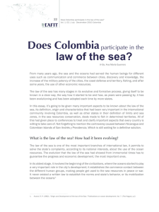 Does Colombia law of the sea?