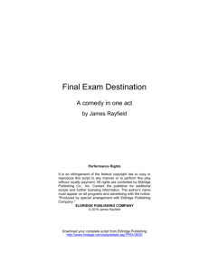 Final Exam Destination - Eldridge Plays & Musicals