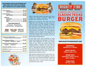 Mighty Fine's menu - Mighty Fine Burgers