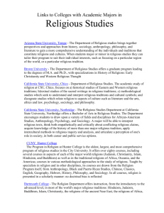 Arizona State University, Tempe - The Department of Religious