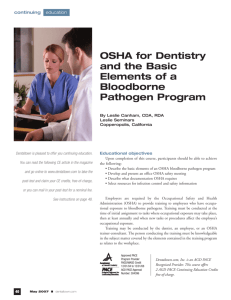 OSHA For Dentistry And The Basic Elements Of A