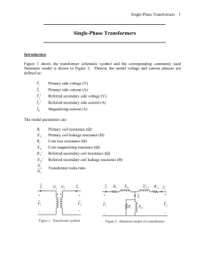 Single-Phase Transformers - Electrical and Computer Engineering