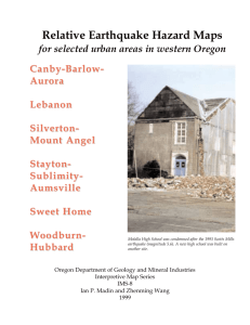 Relative Earthquake Hazard Maps - Oregon Department of Geology