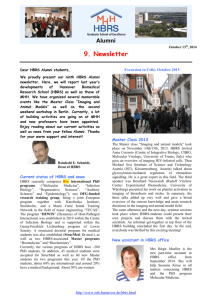 9th Alumni Newsletter - Medizinische Hochschule Hannover