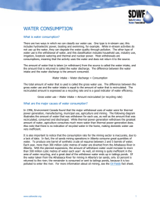 water consumption - Safe Drinking Water Foundation