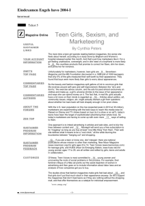 Teen Girls, Sexism, and Marketeering