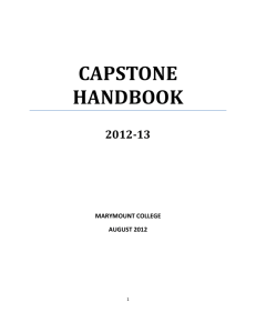 capstone handbook - Marymount California University